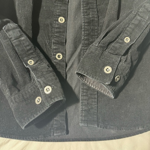 Harley Davidson  Corduroy Button Down Shirt Black XL - Picture 7 of 11